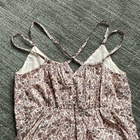 Banana Republic Factory Pink Boehme Tiered Midi Dress - Picture 7 of 7